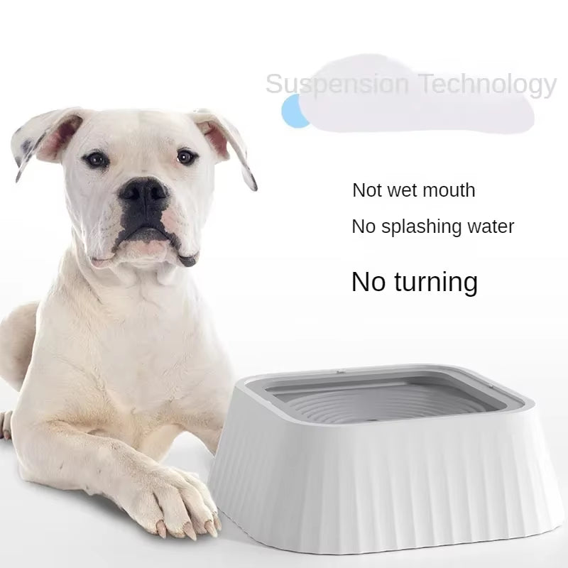 Dog Drinking Water Bowl Floating Non-Wetting Mouth Cat Bowl without Spill Drinking Water Dispenser Plastic Anti-Over Dog Bowl