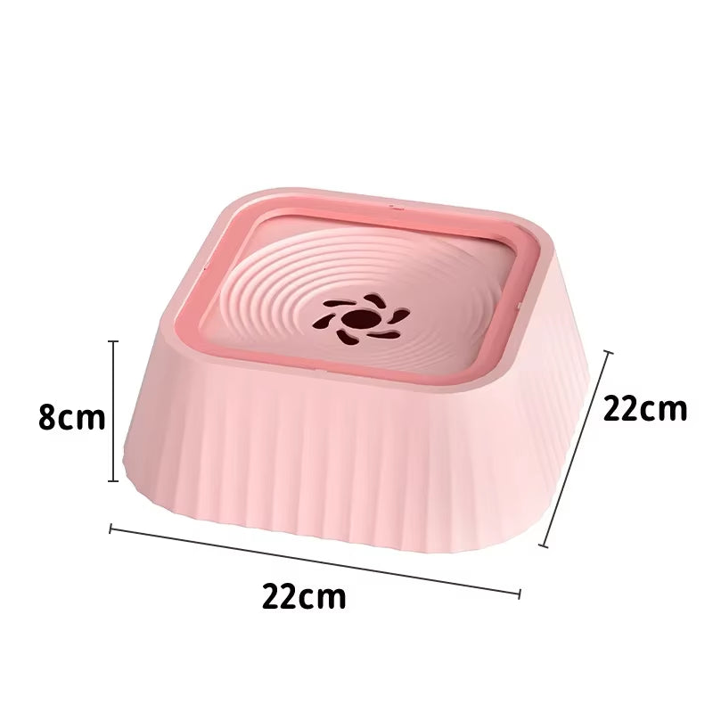 Dog Drinking Water Bowl Floating Non-Wetting Mouth Cat Bowl without Spill Drinking Water Dispenser Plastic Anti-Over Dog Bowl